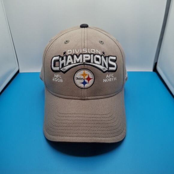 Steelers Hat 2008 AFC North Division Champions Reebok NFL Team Apparel One Size - Picture 1 of 7
